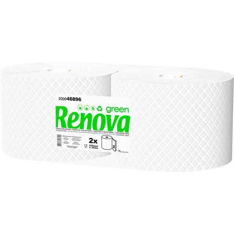 Papel Secamanos Renova Green 2C (6R/Fardo) - Dermohigiene