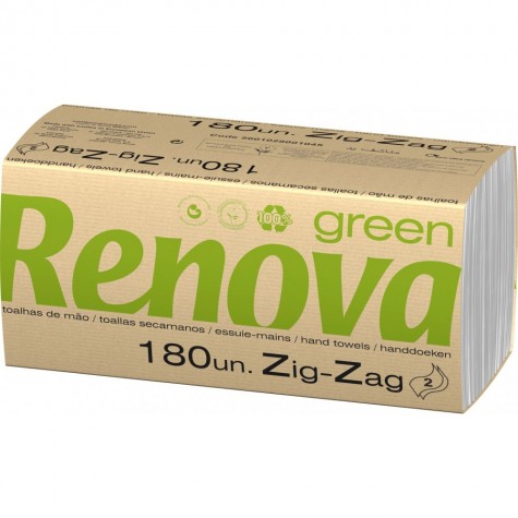 Servilletas pasta reciclada Zig-Zag RENOVA | updirecto.es