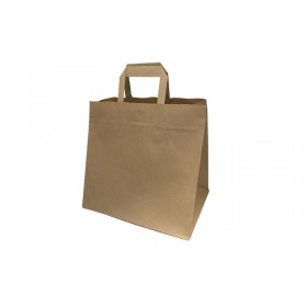 Bolsas Kraft lisa asa plana