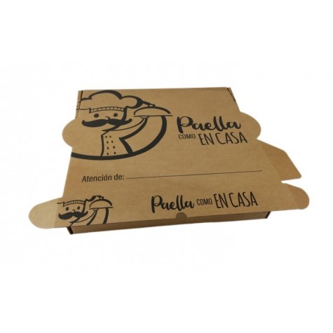 Caja cartón automontable para paellas TAKE AWAY | updirecto.es