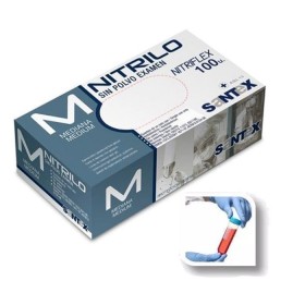 Guantes de nitrilo azules sin polvo SANTEX NITRIFLEX