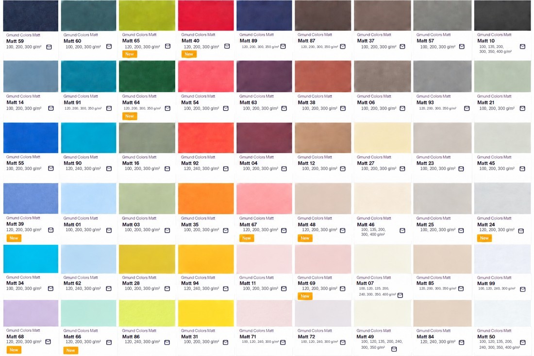 Paleta Gmund Colors 1100 pixeles
